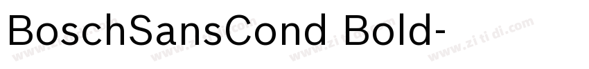 BoschSansCond Bold字体转换